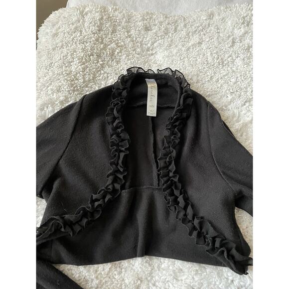 Cherokee Girls Sz. M Black Party Dress Lace Cardigan. Pretty, Grt. Shape - Picture 3 of 6